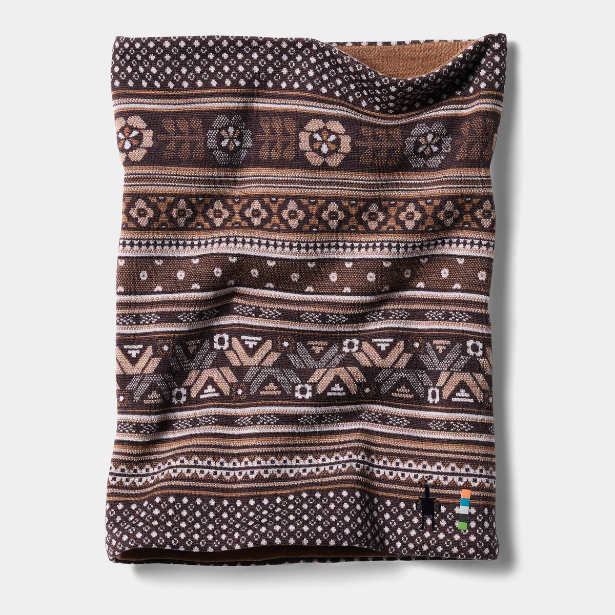 Smartwool Unisex Thermal Merino Reversible Neck Gaiter - R35_Mocha Fair Isle Fun