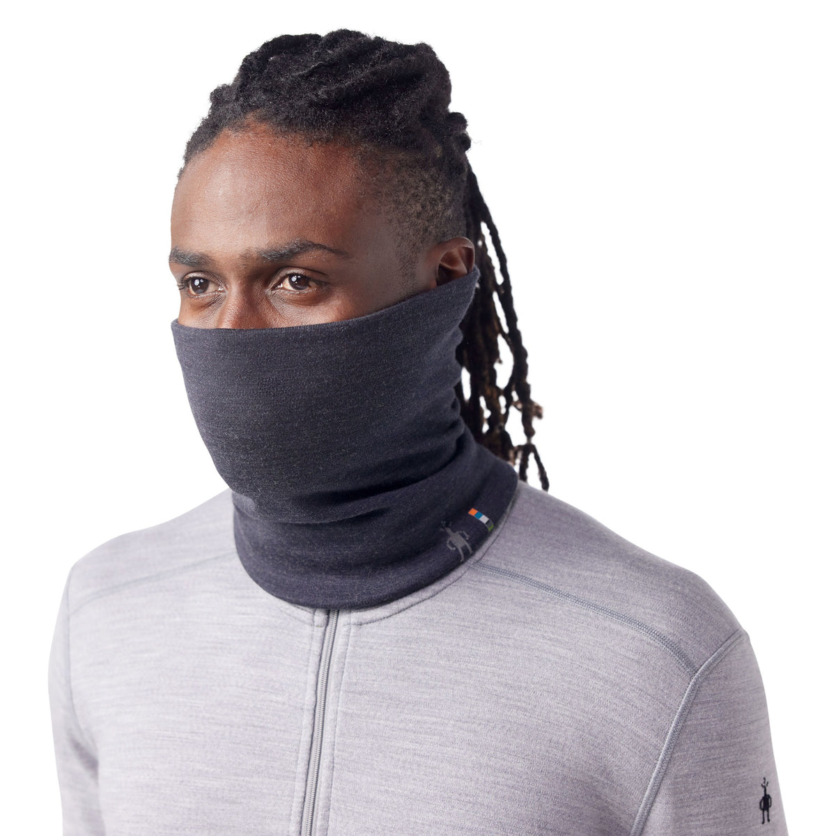 Smartwool Unisex Thermal Merino Reversible Neck Gaiter - 010_Charcoal Heather