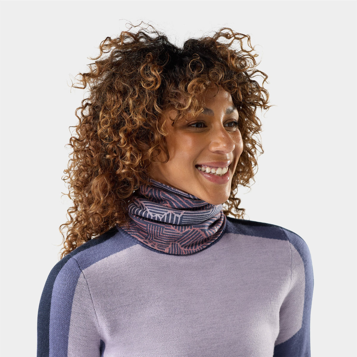 Smartwool Unisex Thermal Merino Reversible Neck Gaiter - R40_Nightfall Linear Peaks
