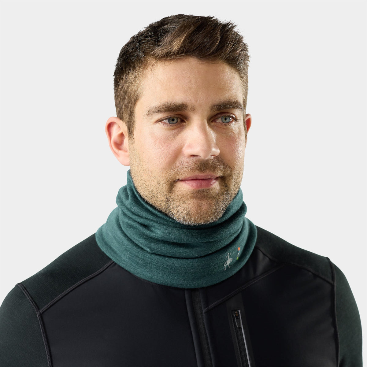 Smartwool Unisex Thermal Merino Reversible Neck Gaiter - R25_Dark Teal Heather