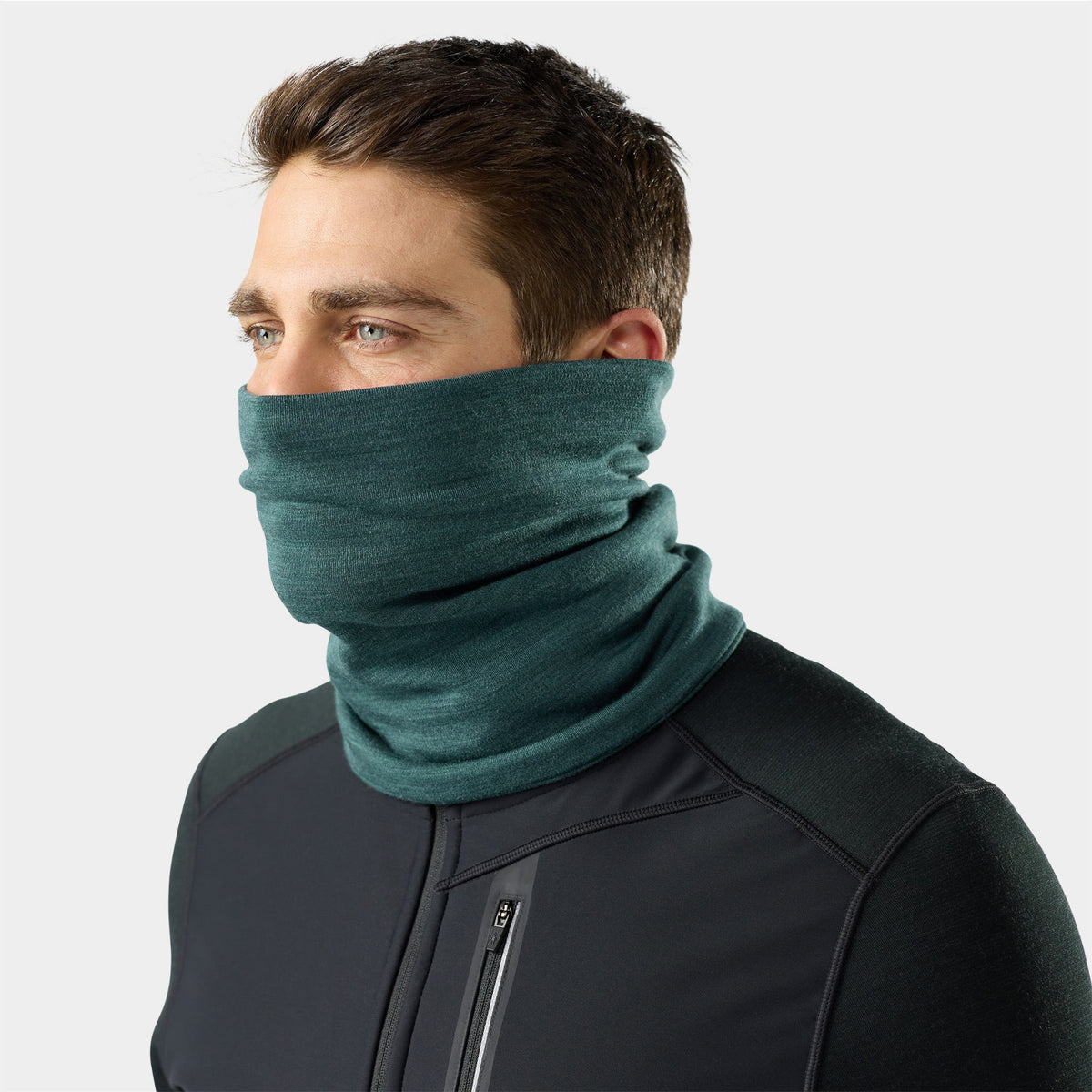 Smartwool Unisex Thermal Merino Reversible Neck Gaiter - R25_Dark Teal Heather