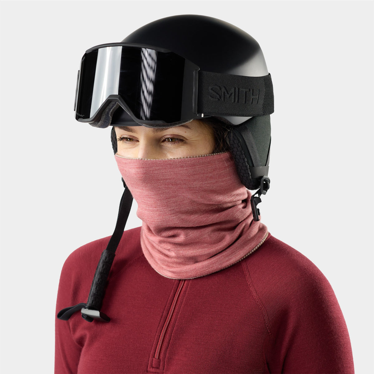 Smartwool Unisex Thermal Merino Reversible Neck Gaiter - R39_Almond Mini Meadow