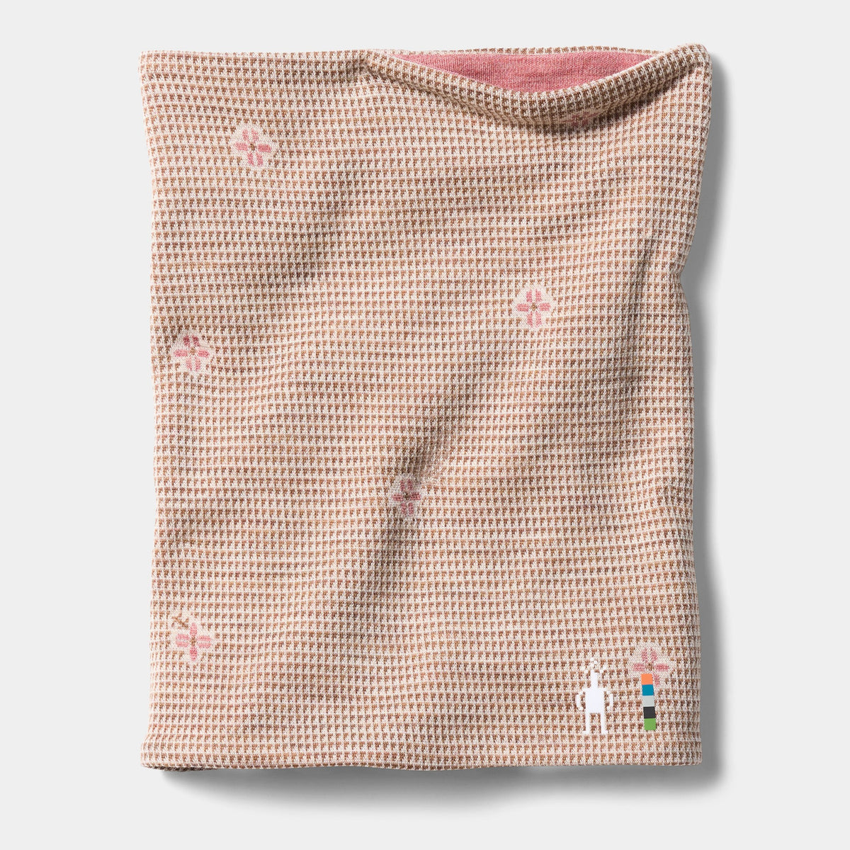 Smartwool Unisex Thermal Merino Reversible Neck Gaiter - R39_Almond Mini Meadow