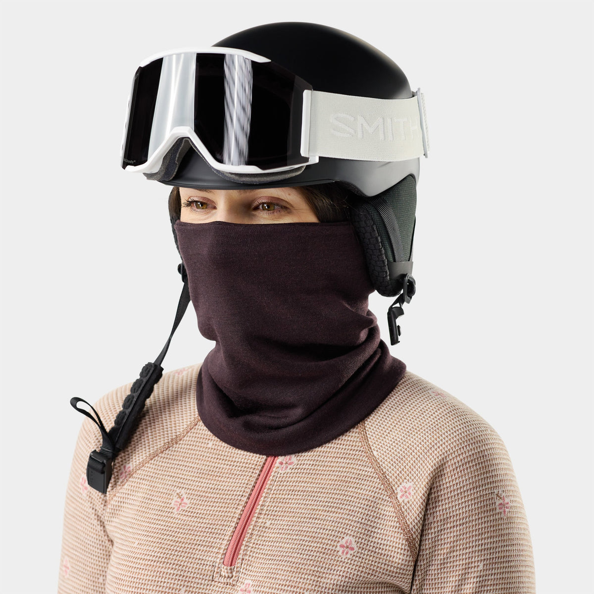 Smartwool Unisex Thermal Merino Reversible Neck Gaiter - P85_Mink Heather