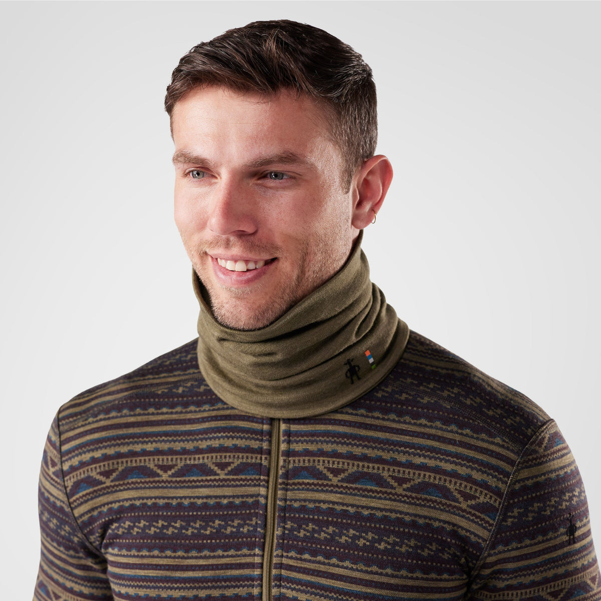 Smartwool Unisex Thermal Merino Reversible Neck Gaiter - K66_Winter Moss Heather