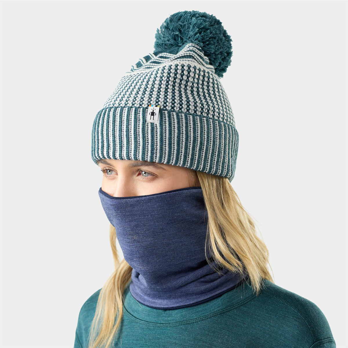 Smartwool Unisex Thermal Merino Reversible Neck Gaiter - P62_Nightfall Blue-Deep Navy
