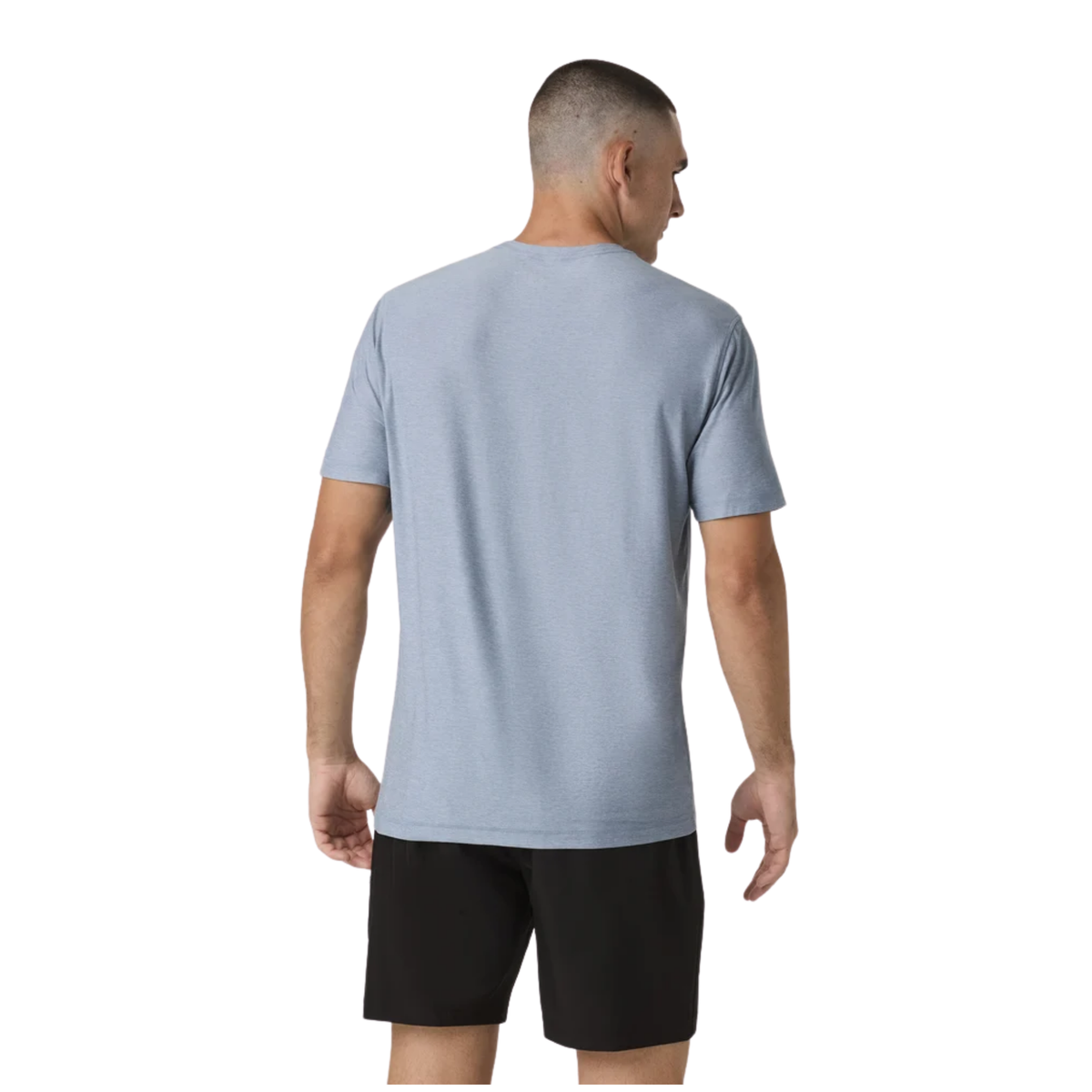 VUORI Mens Strato Tech Tee-Blue Dusk Heather