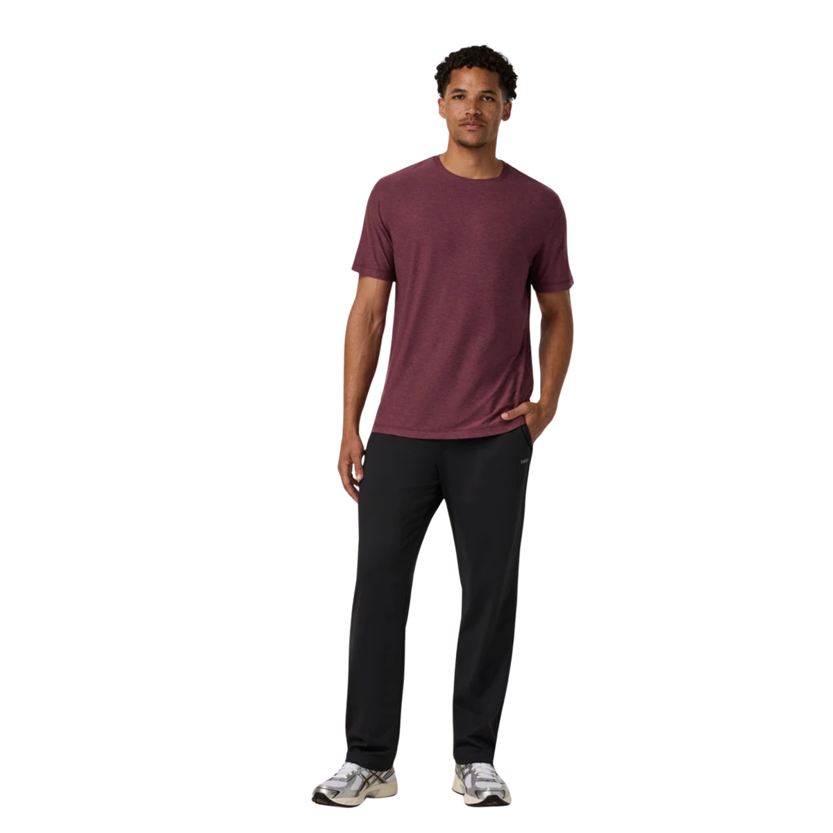 VUORI Mens Strato Tech Tee-Fig Heather