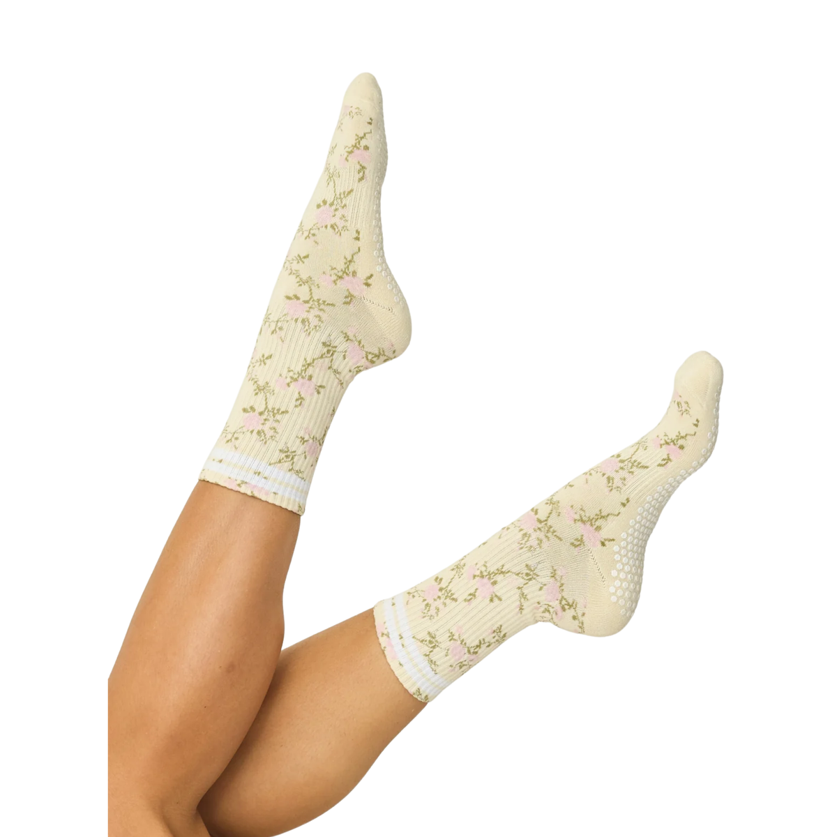 Lucky Honey Vintage Rose Grip Sock