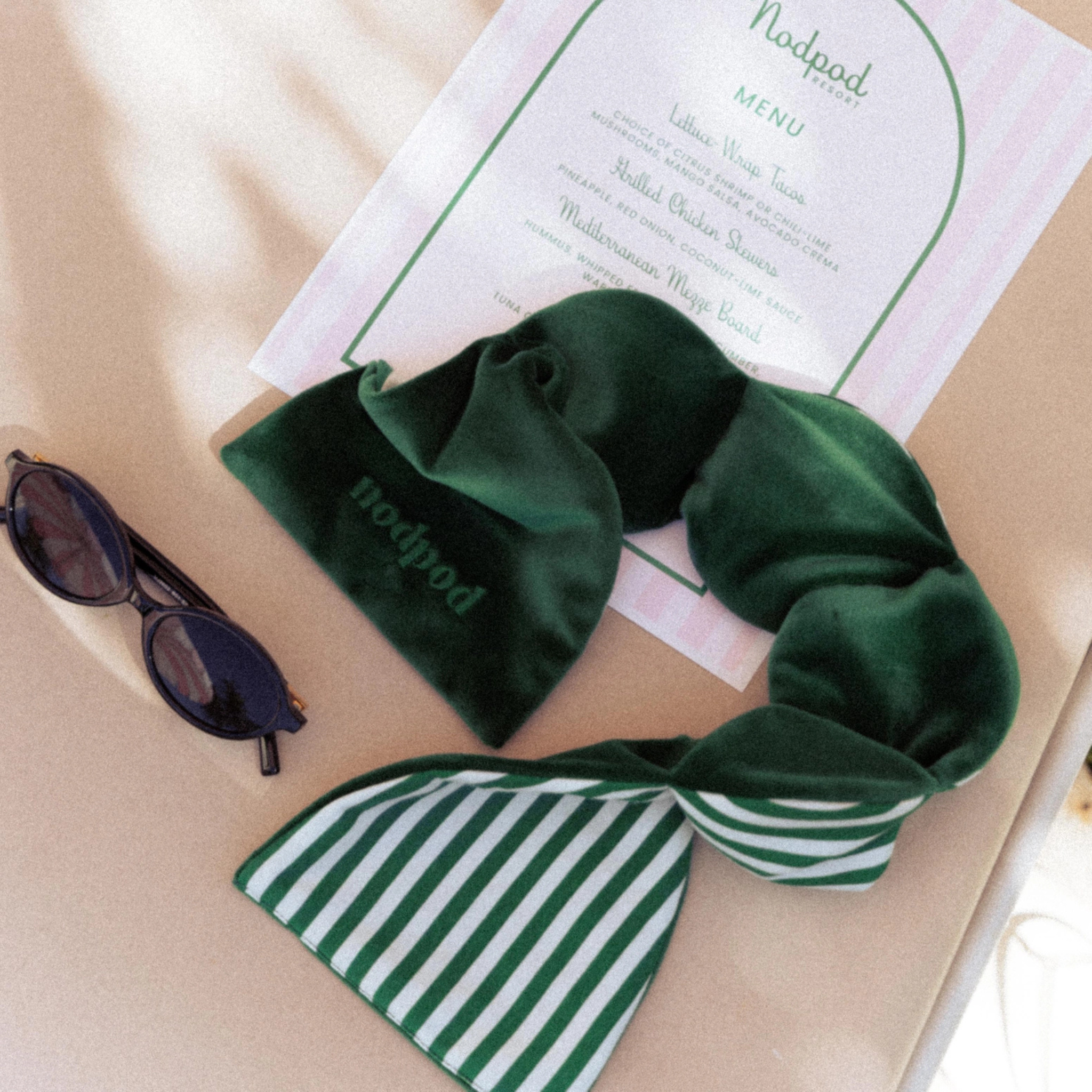 Nodpod  Weighted Sleep Mask - Resort Collection - Green Cabana