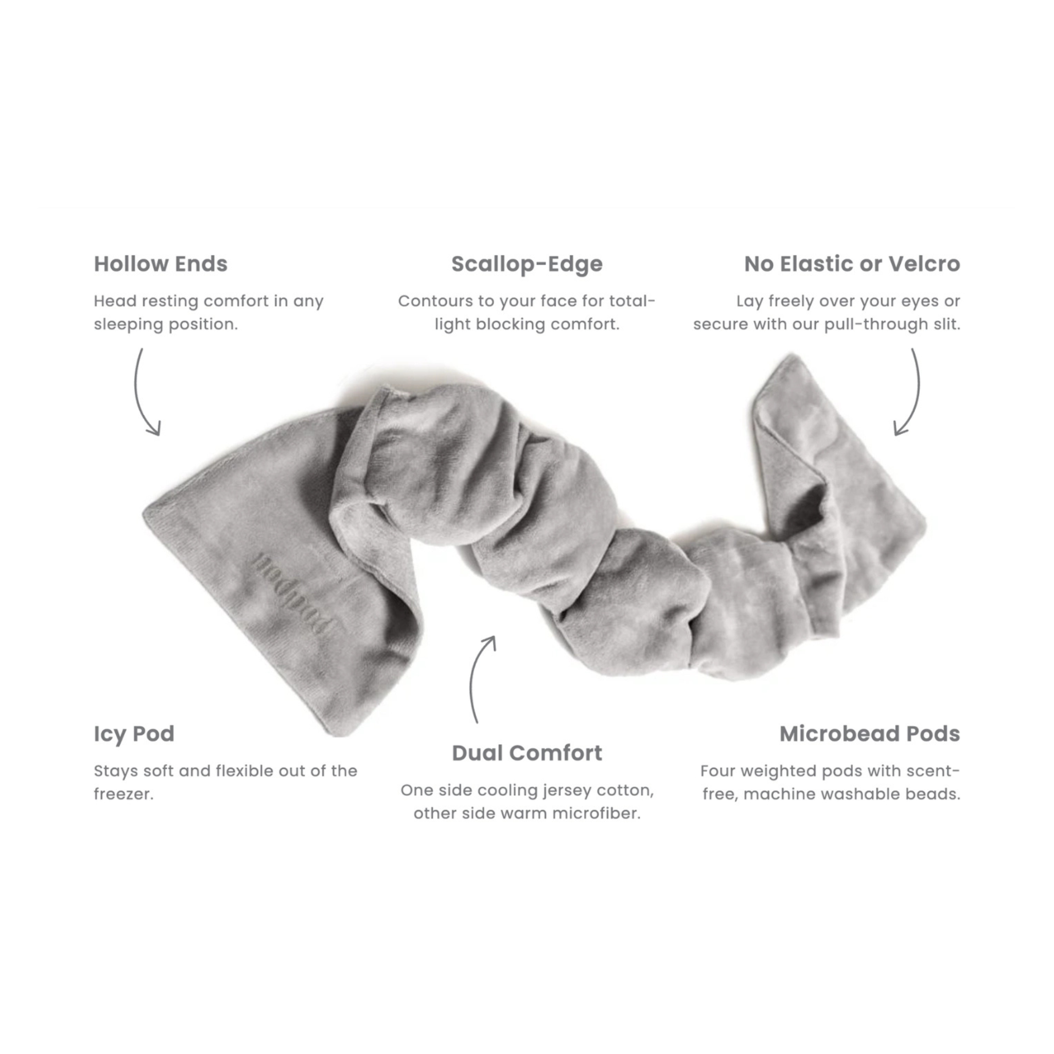 Nodpod Weighted Sleep Mask - Eye Mask Bone