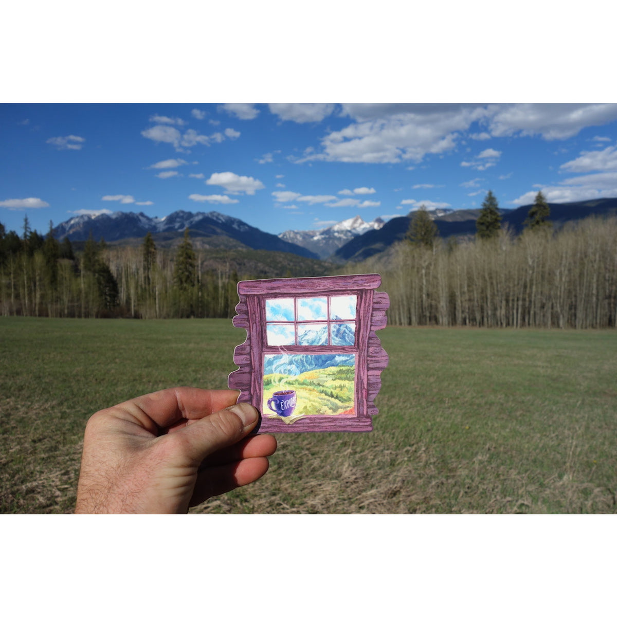 Sticker Art Wilderness Through A Window Sticker