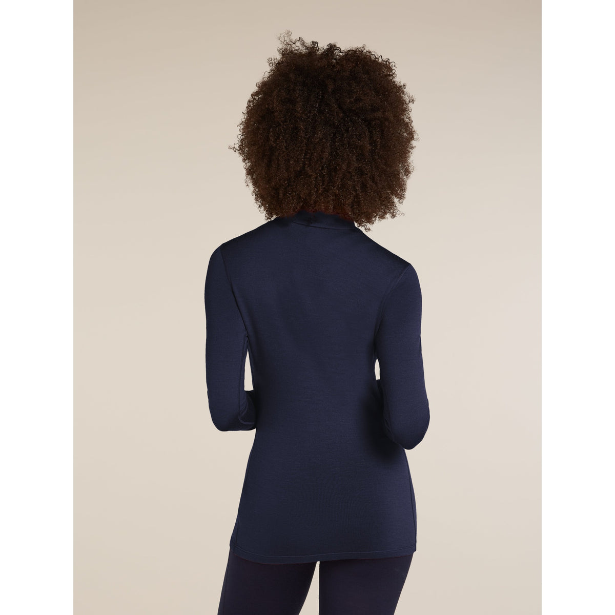 Icebreaker Women 260 Tech LS Turtleneck - Midnight Navy