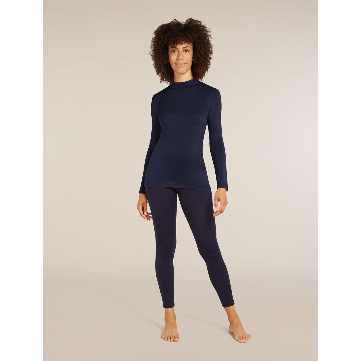 Icebreaker Women 260 Tech LS Turtleneck - Midnight Navy
