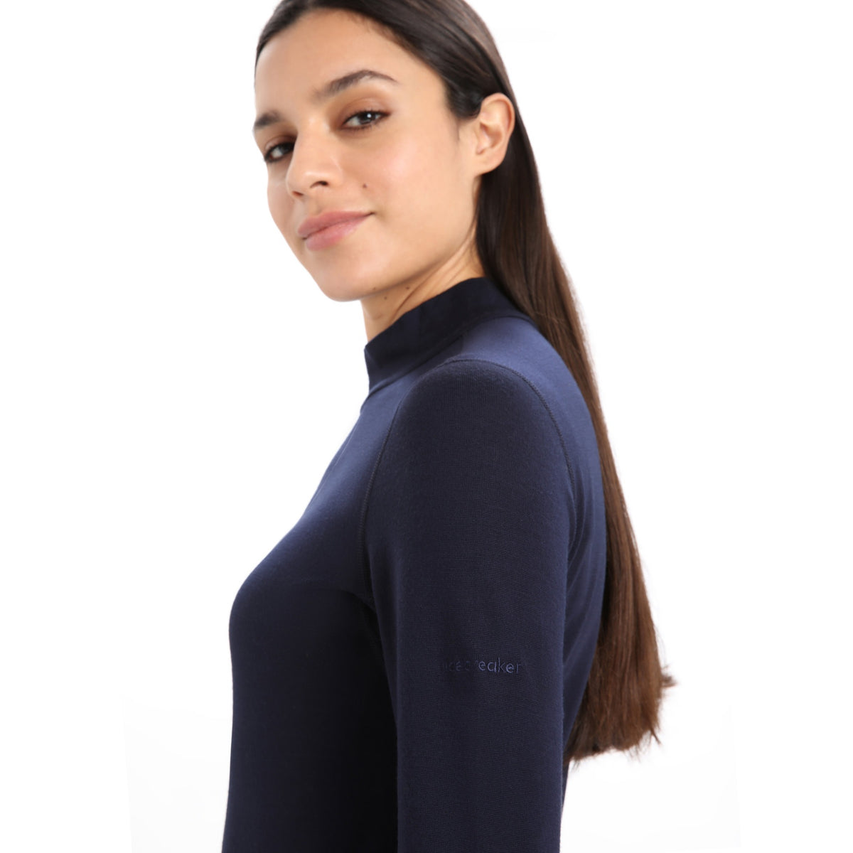 Icebreaker Women 260 Tech LS Turtleneck - Midnight Navy