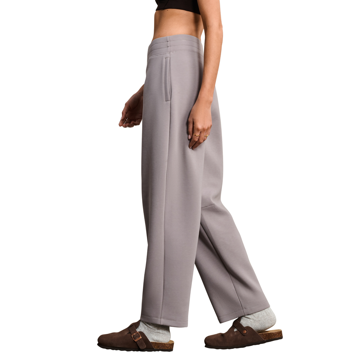 Rhone Womens Dreamglow Barrel Leg Pant in Taupe Mist-Taupe Mist