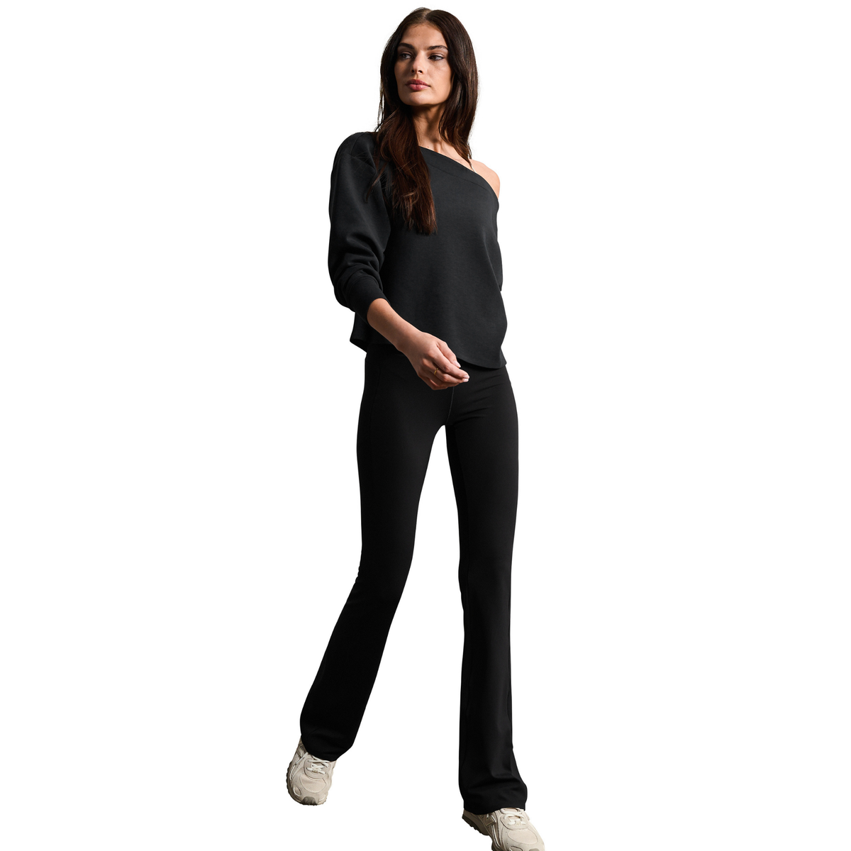 Rhone Womens Dreamglow Bateau Top in Pure Black Heather-Pure Black Heather