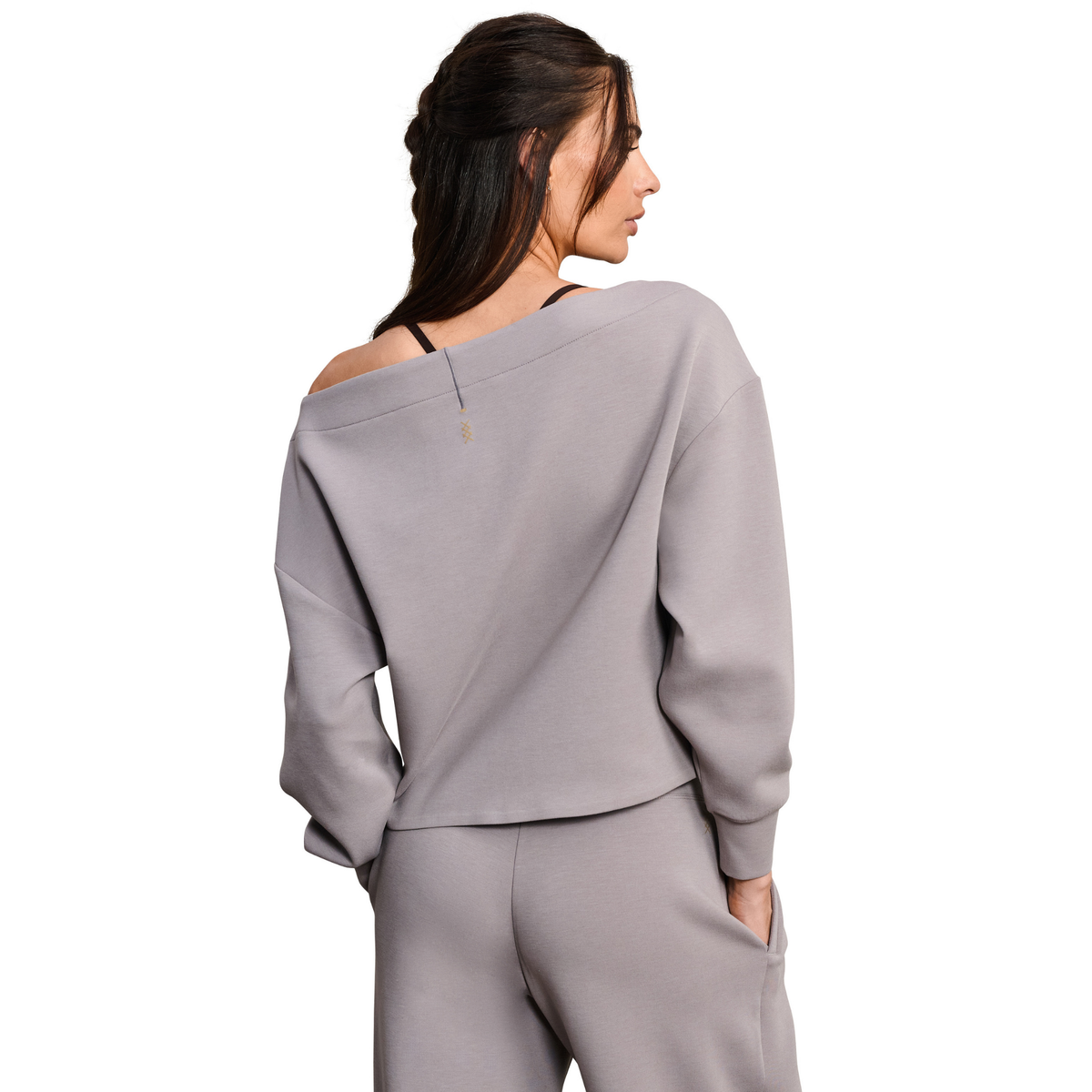 Rhone Womens Dreamglow Bateau Top in Taupe Mist-Taupe Mist