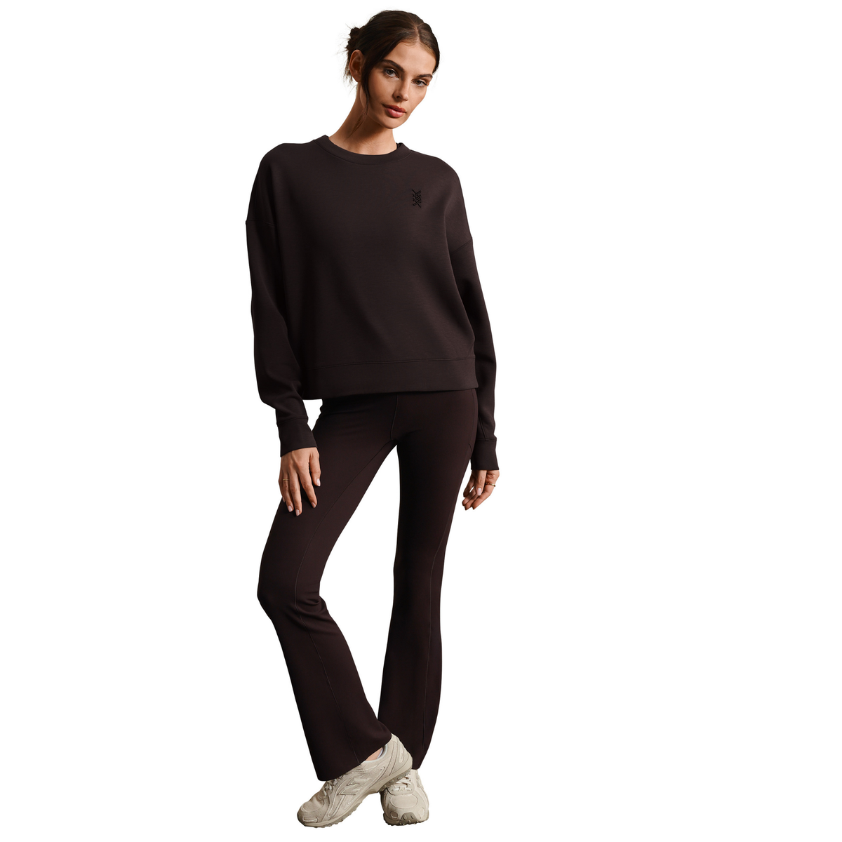 Rhone Womens Dreamglow Crewneck in Dark Espresso-Dark Espresso