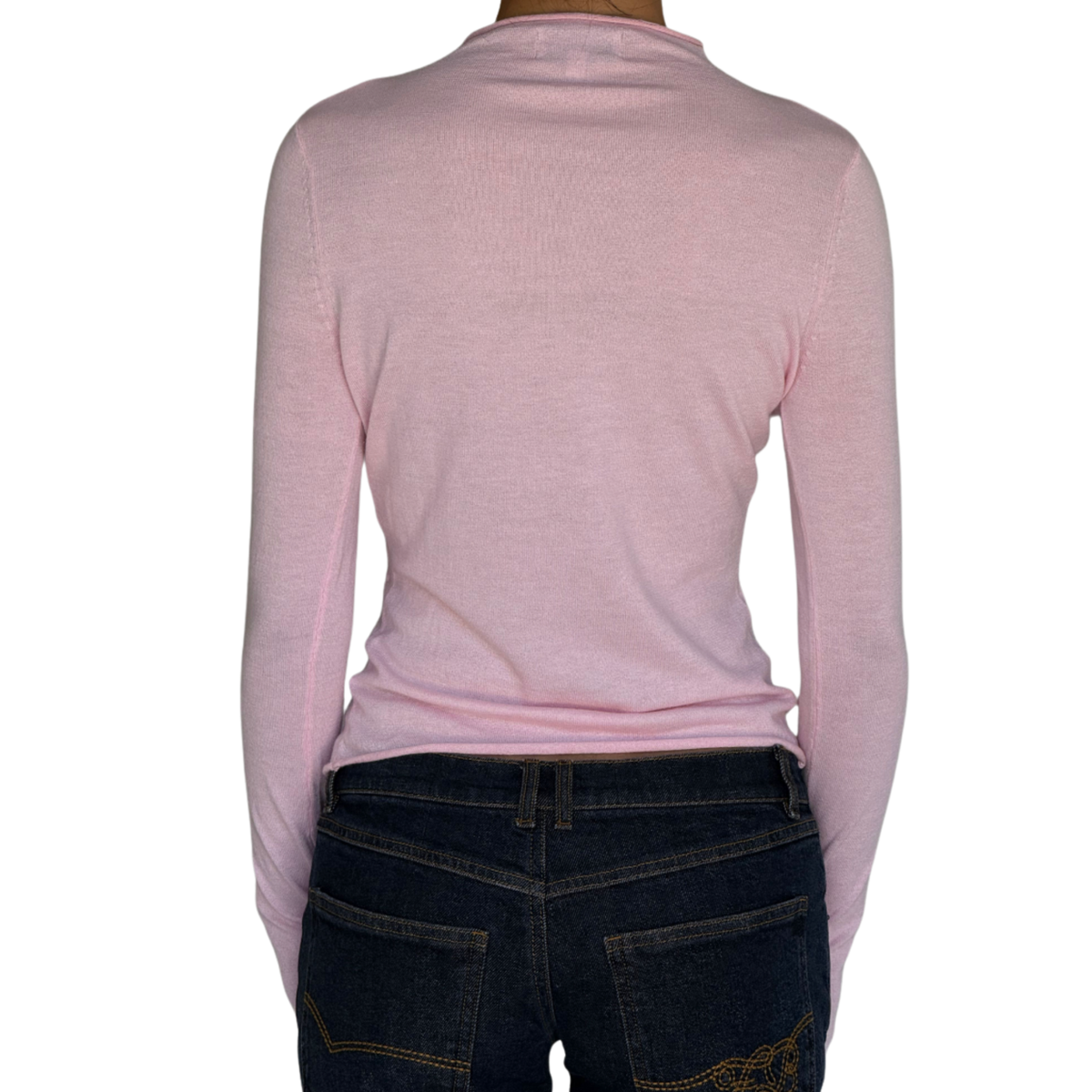 Frankies Bikinis Womens Adele Knit Mock Neck Blouse-Pillow Pink
