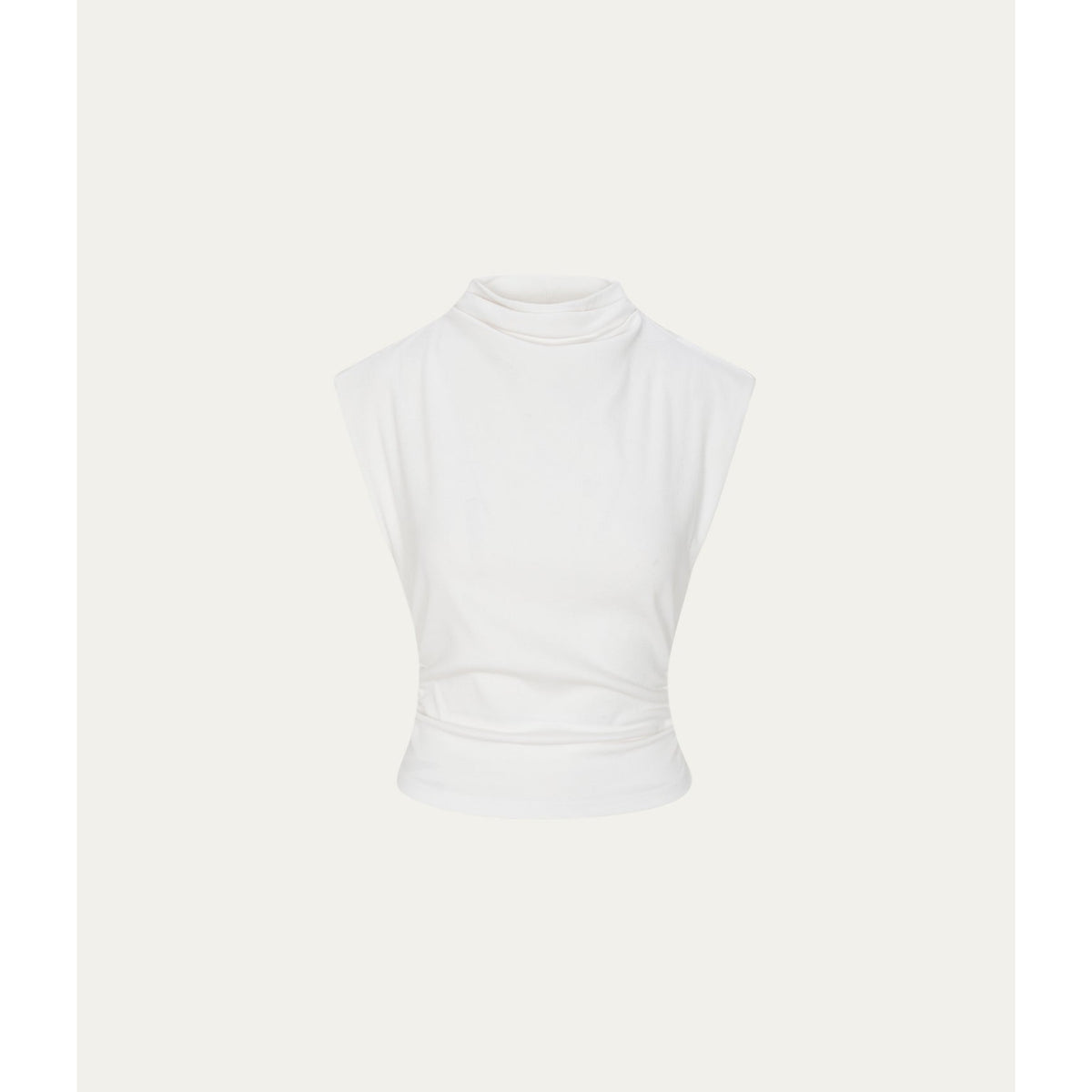 Michael Stars Womens Amara Mock Neck Powershoulder Top
