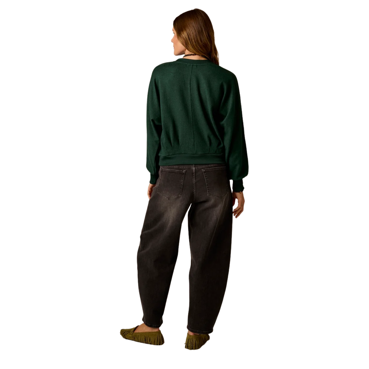 Carve Designs Womens Anneke Supersoft Dolman- Dark Pine Heather