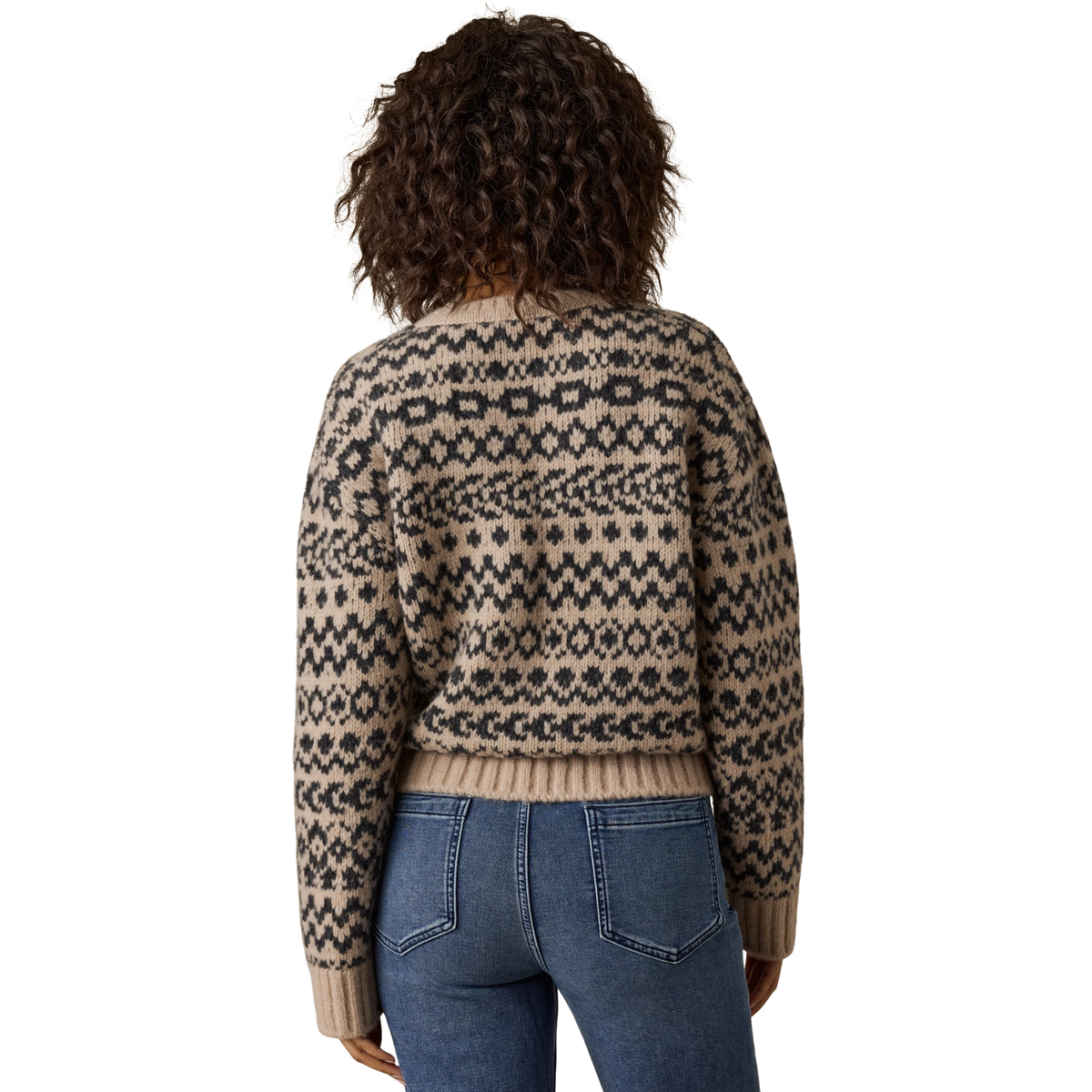 Faherty Womens Apres Alpaca Midnight Bay Crew-Cabinside fairisle