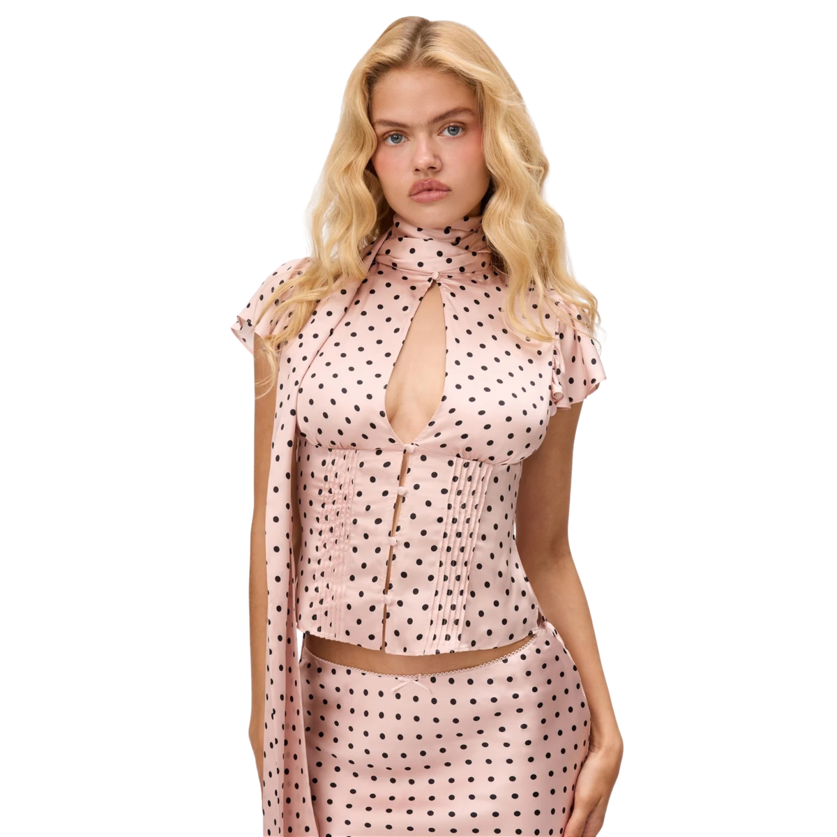 Guizio Womens Ara Top-Pink Micro Dot