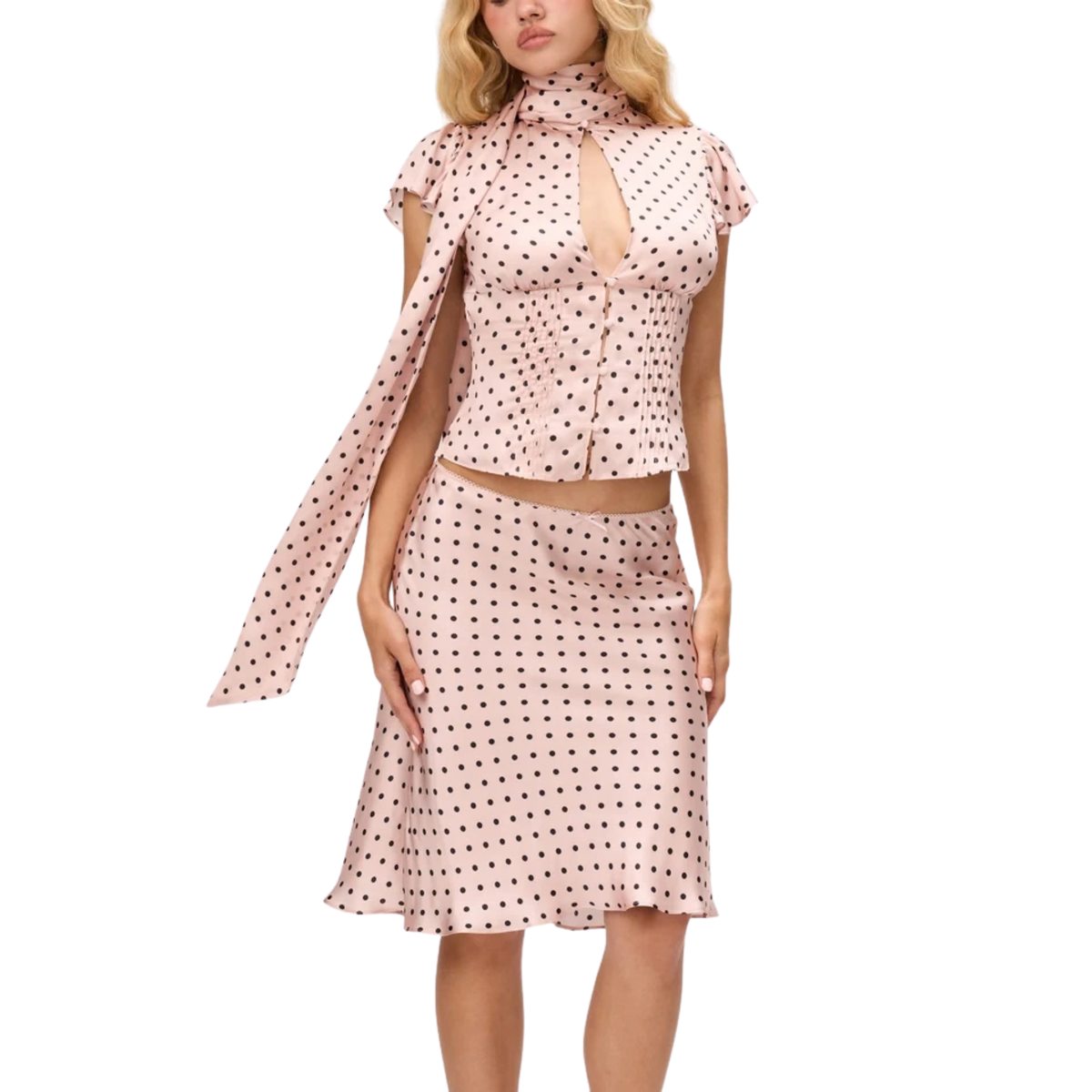 Guizio Womens Ara Top-Pink Micro Dot