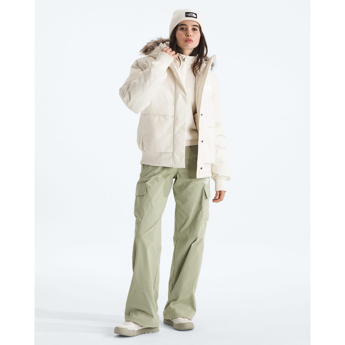 The North Face Womens Arctic Bomber - White Dune