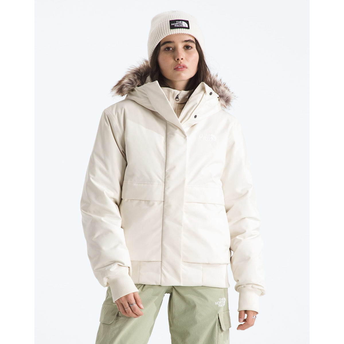 The North Face Womens Arctic Bomber - QLI_White Dune