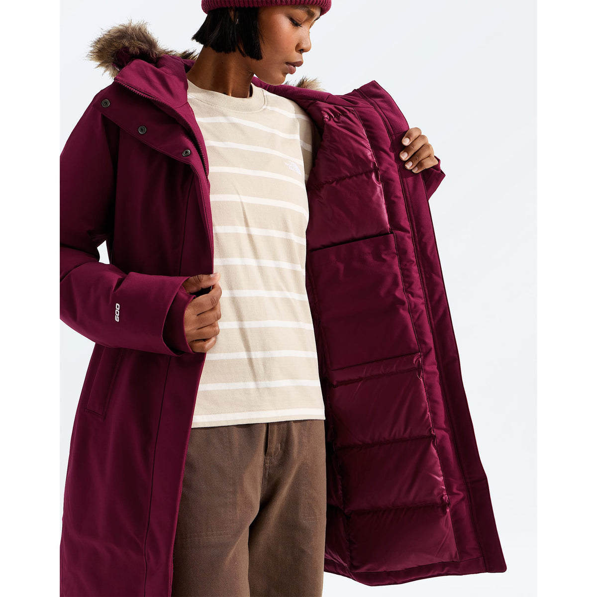 The North Face Womens Arctic Parka F25 - MVO_Burgundy Crush