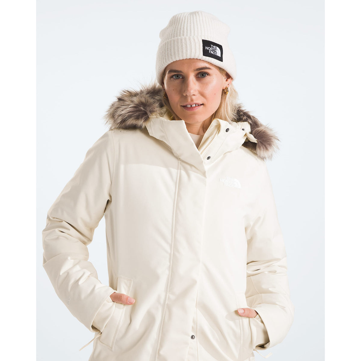 The North Face Womens Arctic Parka F25 - White Dune