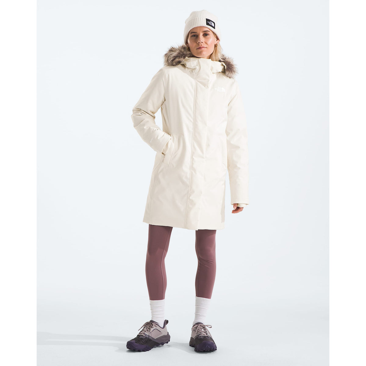 The North Face Womens Arctic Parka F25 - QLI_White Dune
