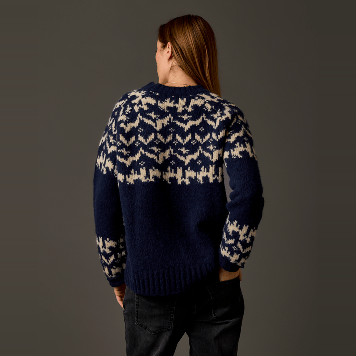 Carve Designs Womens Aria Fairisle Sweater - 552_Navy Fairisle