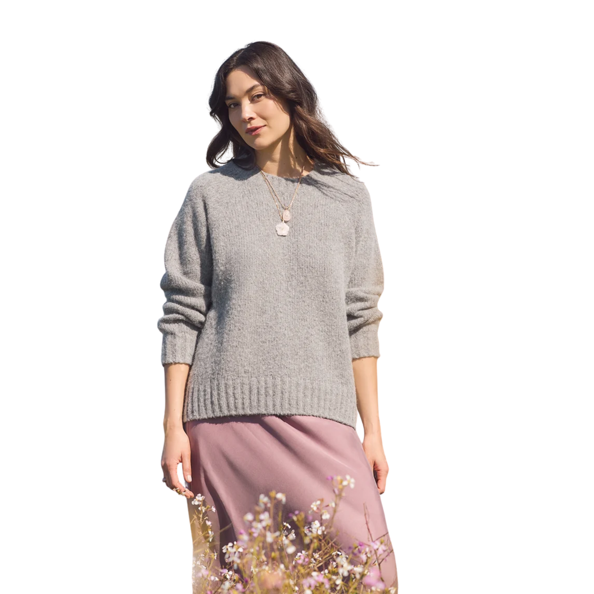 Carve Designs Womens Aria Sweater-Mid Grey