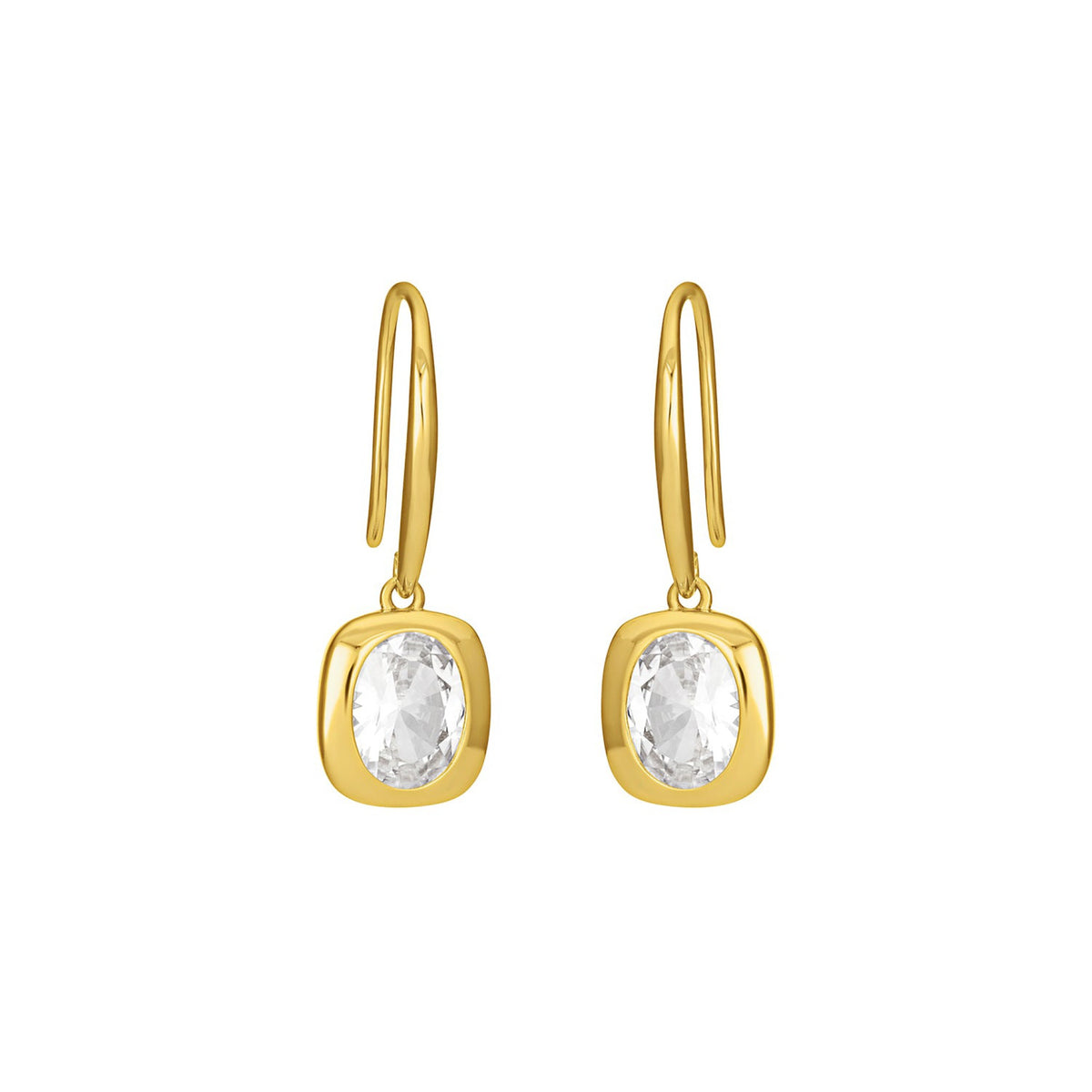 Fyb Jewelry Womens Audrina Sapphire Earrings in Gold