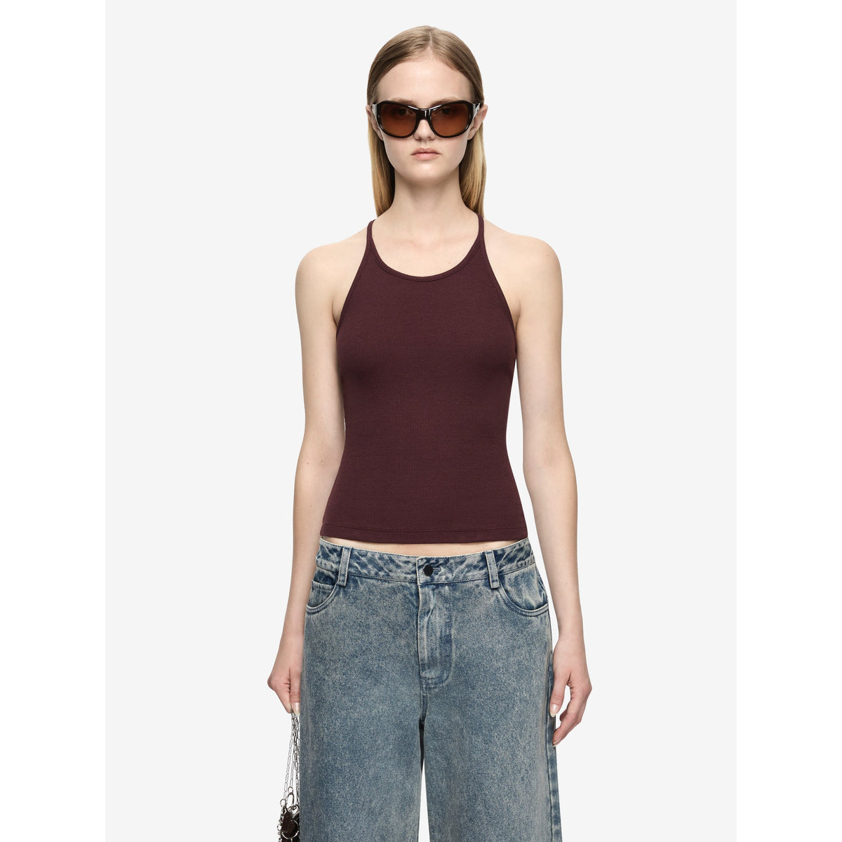 Bec And Bridge Womens Azuri Racer Back Top - Aubergine