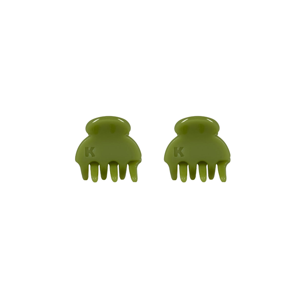 Karst Womens Baby Hair Claw Clip (Set of 2) — Olive - Olive