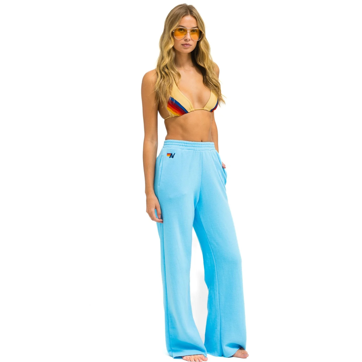 Aviator Nation Womens Bandana Sweatpant-Sky