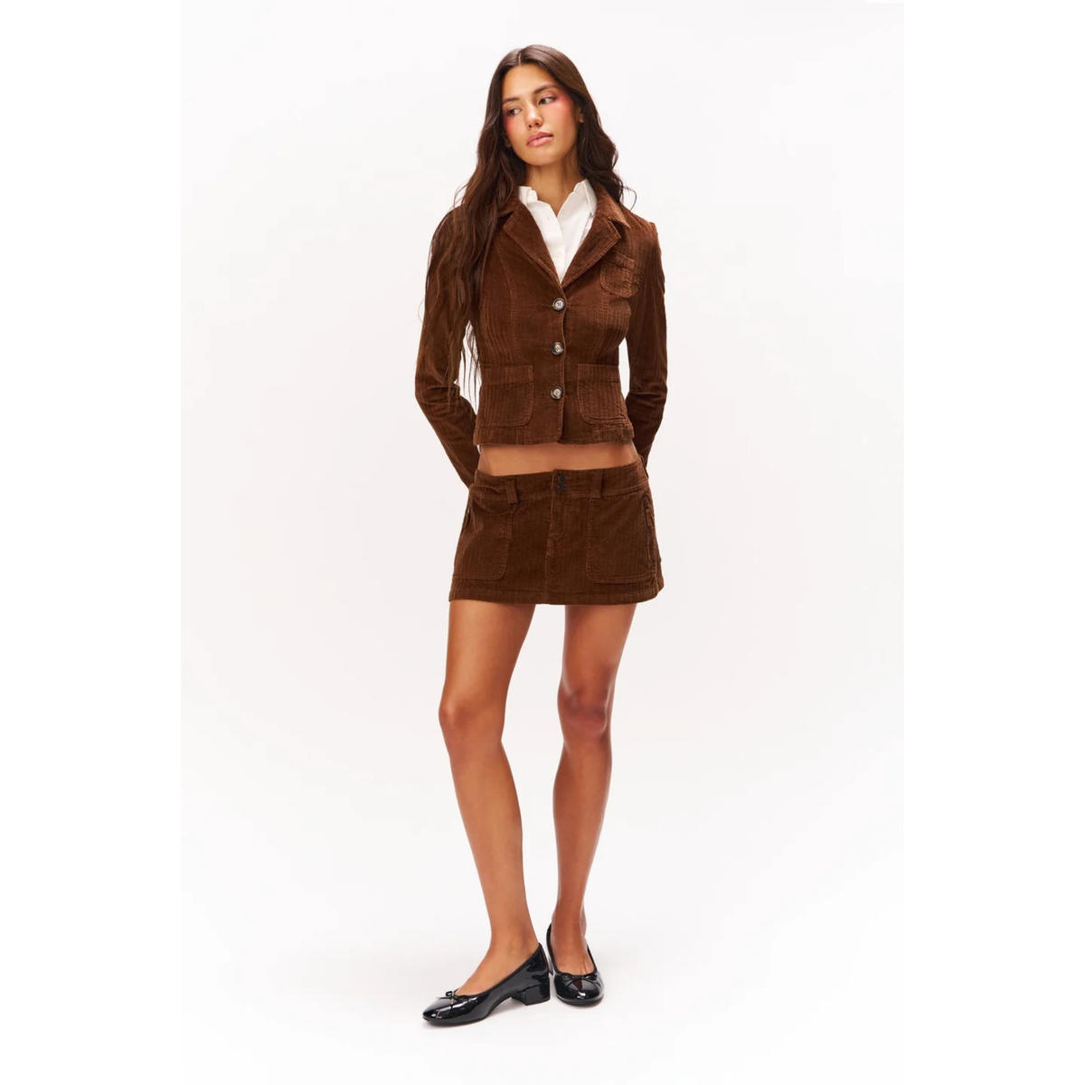 Guizio Womens Benny Skirt-Espresso