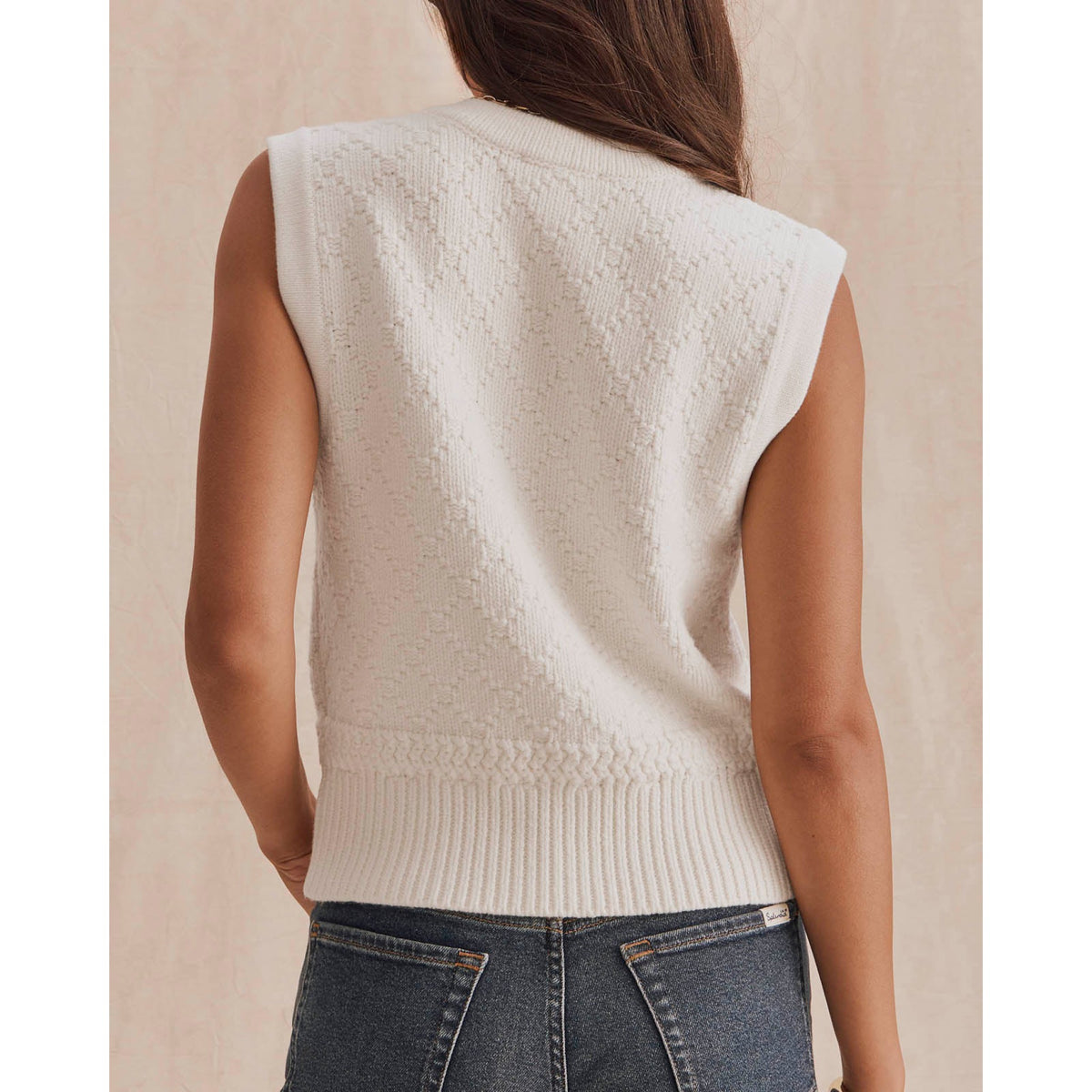 Splendid Womens Benson Sweater Vest-Shell