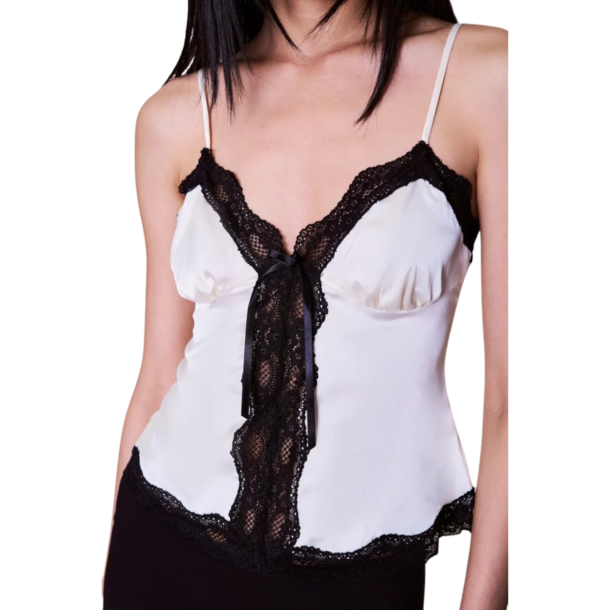 Guizio Womens Blair Top - Black / White