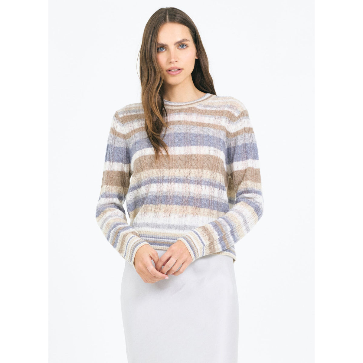 One Grey Day Womens Blakely Tissue Cashmere Pullover
