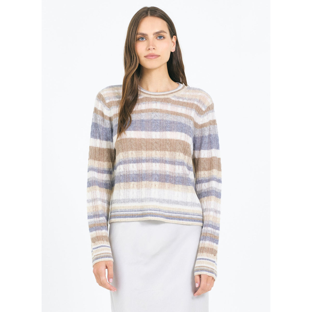 One Grey Day Womens Blakely Tissue Cashmere Pullover