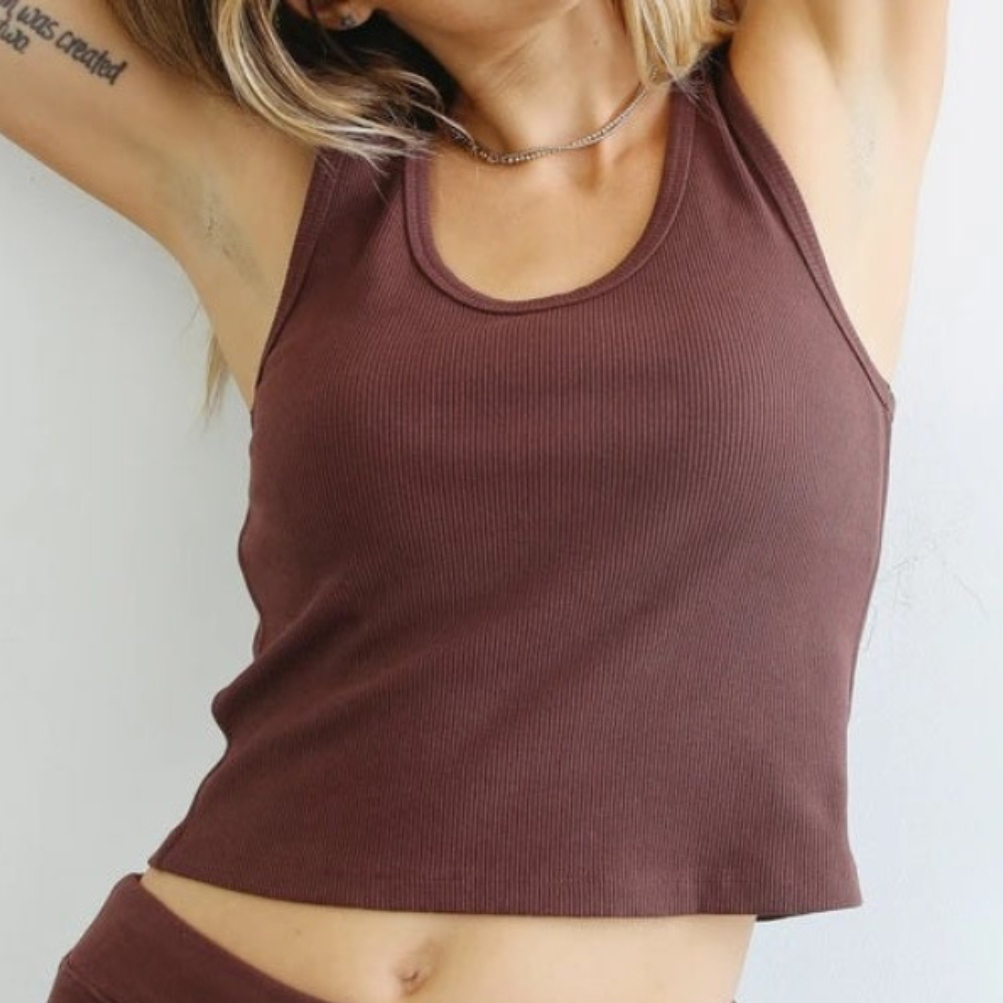 Perfect White Tee Womens Blondie Tank-Rum Raisin