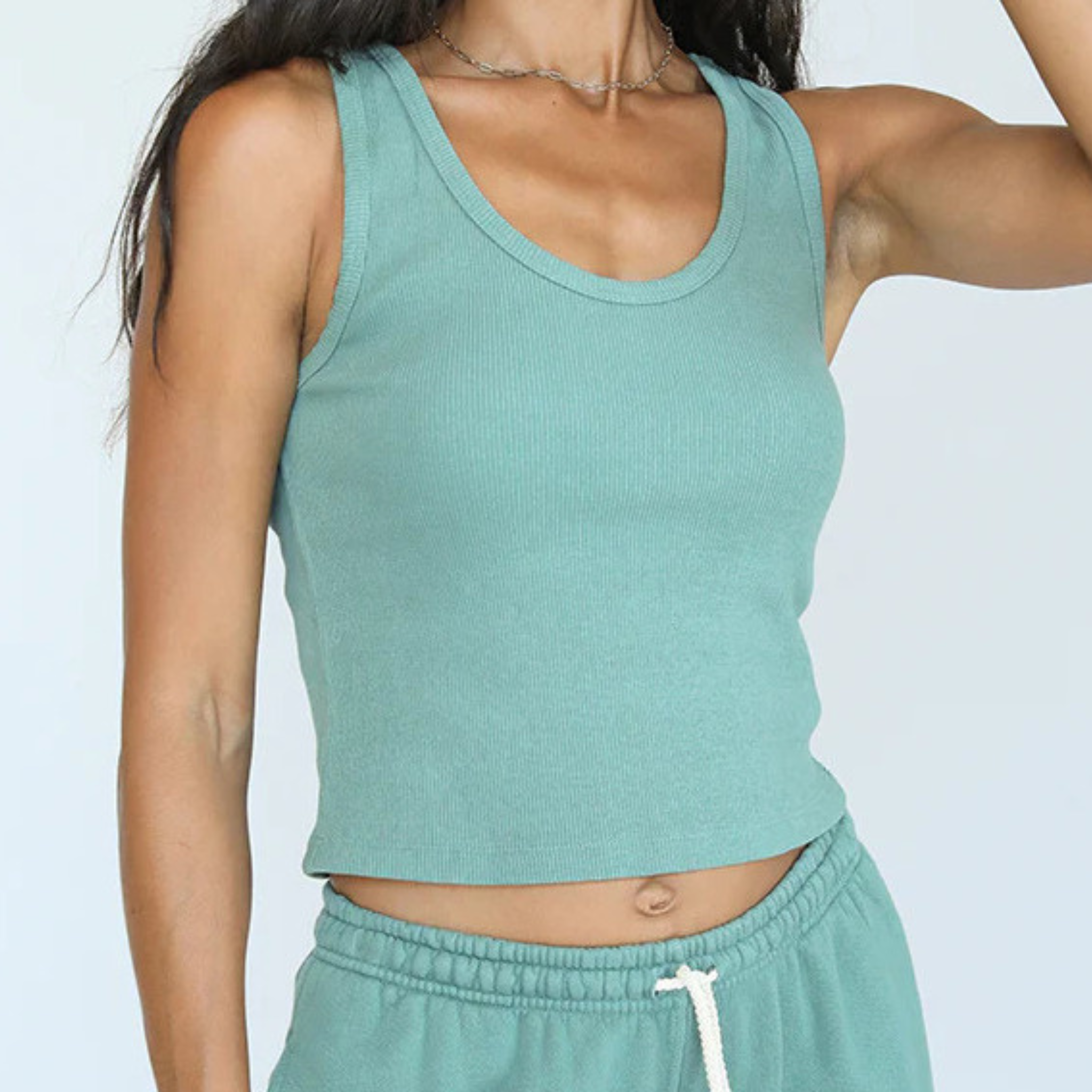 Perfect White Tee Womens Blondie Tank-Palm Leaf