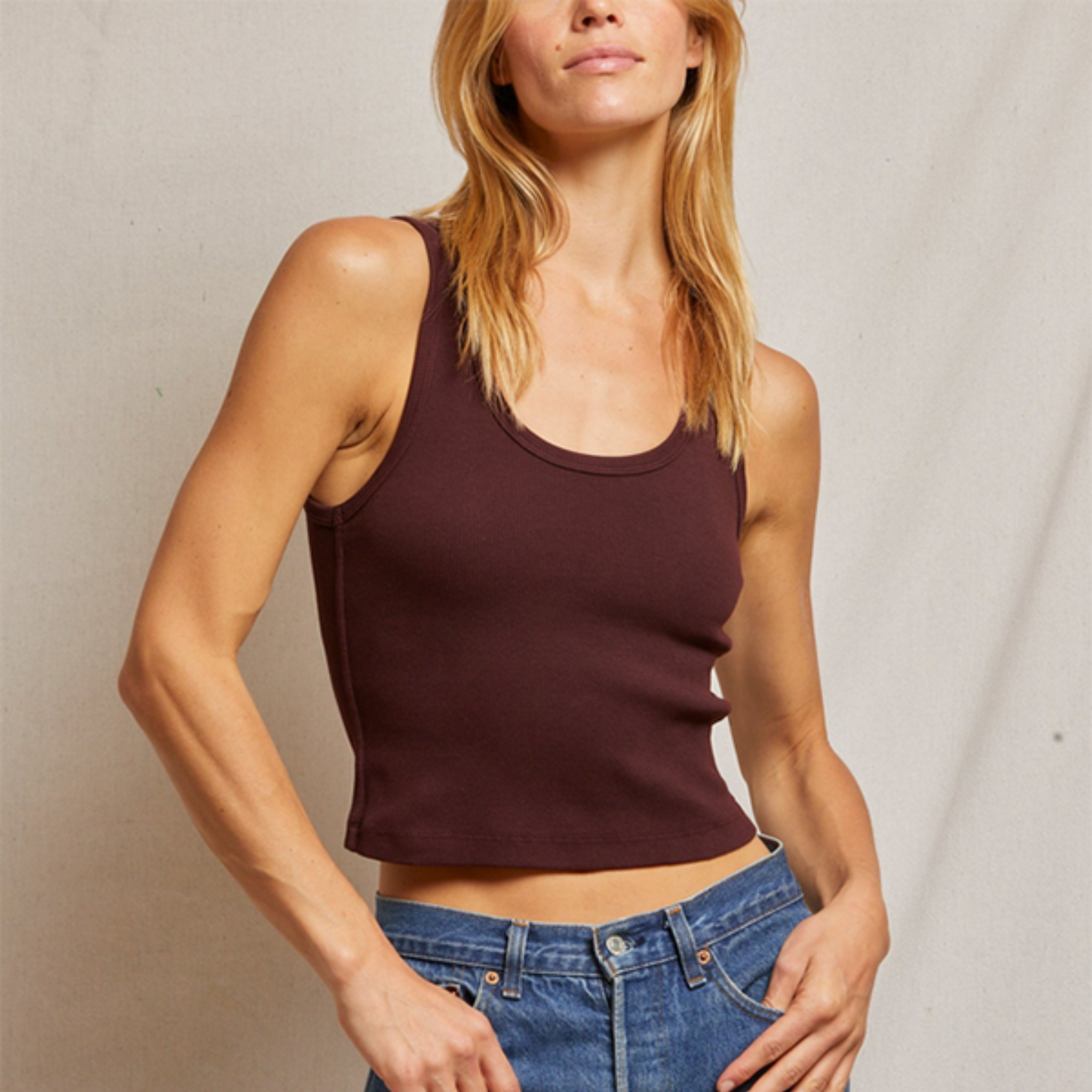 Perfect White Tee Womens Blondie Tank-Blackberry