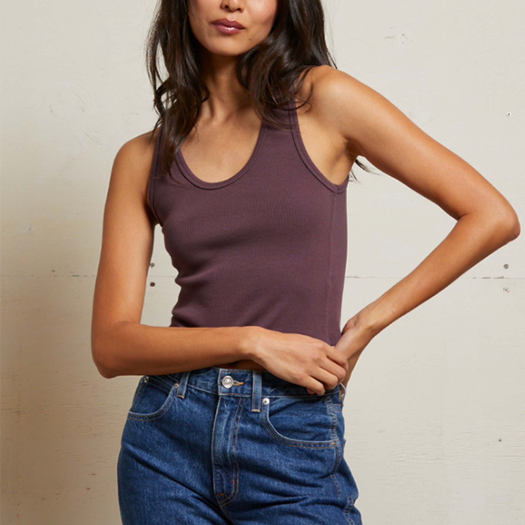 Perfect White Tee Womens Blondie Tank-Plum