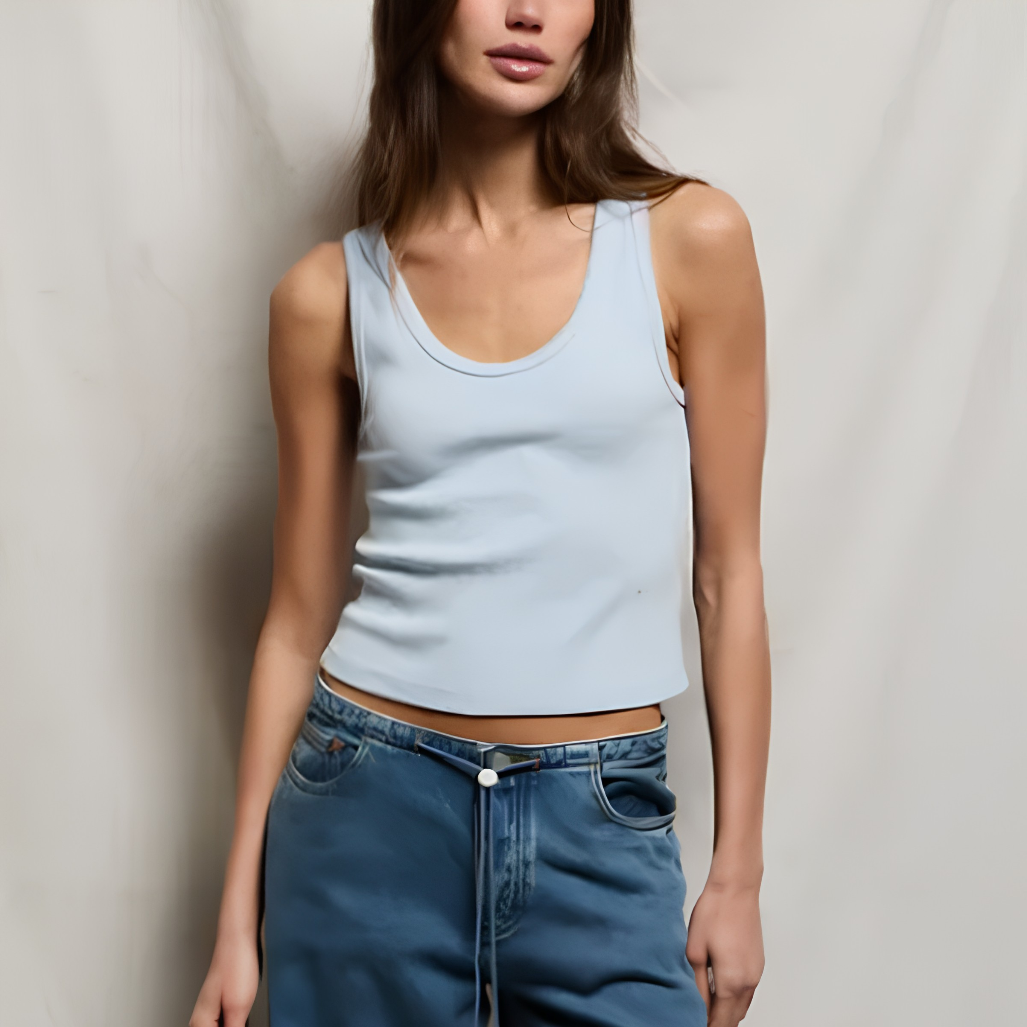 Perfect White Tee Womens Blondie Tank-Powder Blue